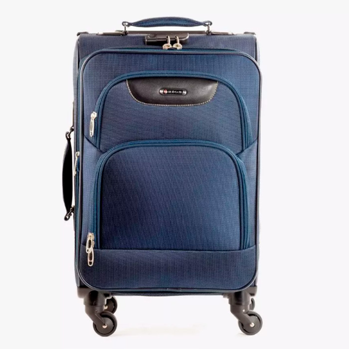 Тканевый чемодан Rion+ 432/4 синий 20" 4 колеса