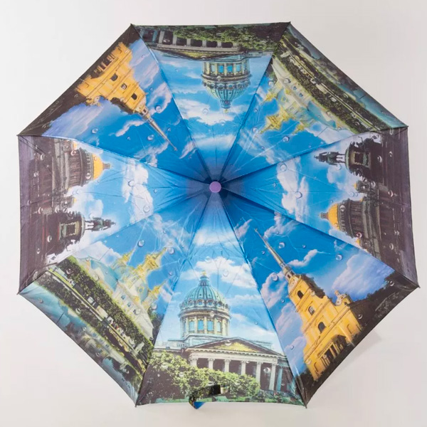 Женский зонт Dolphin 501 Санкт-Петербург, фиолетовый
