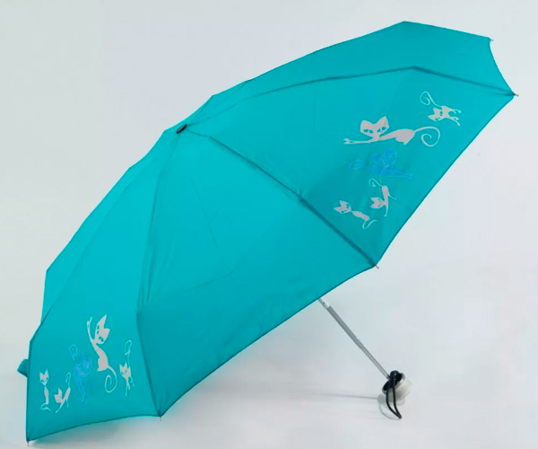 Зонт Dolphin 611 голубой, механика