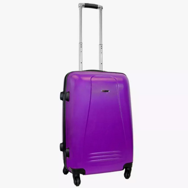 Пластиковые чемоданы российского производства Rion+ 416, фиолетовый ABS-пластик 22", 4 колеса
