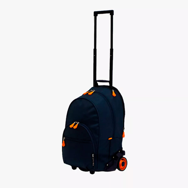 Рюкзак на колесах дорожный TsV 99.228, синий/апельсин