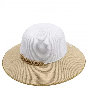 Шляпа FABRETTI, WG14-1.4 бежево-белая