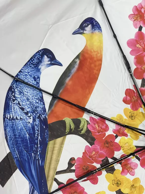 Зонт женский Arman Umbrella 555, полный автомат, чёрно-белый, двухсторонний