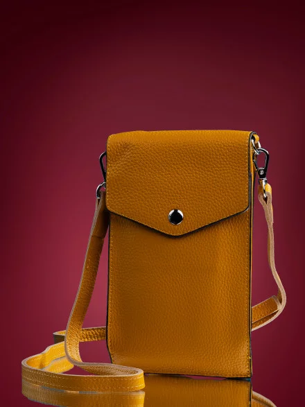 Сумка женская для телефона 5509 yellow Сумка женская для телефона 5509 yellow