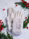 Перчатки женские Юйлин 7749 кремовые