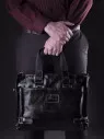 Сумка мужская Baggins 1015 черная пул ап(портфель)
