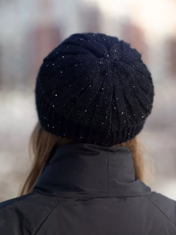 Шапка женская 12838/2 MARHATTER чёрный(56-58)