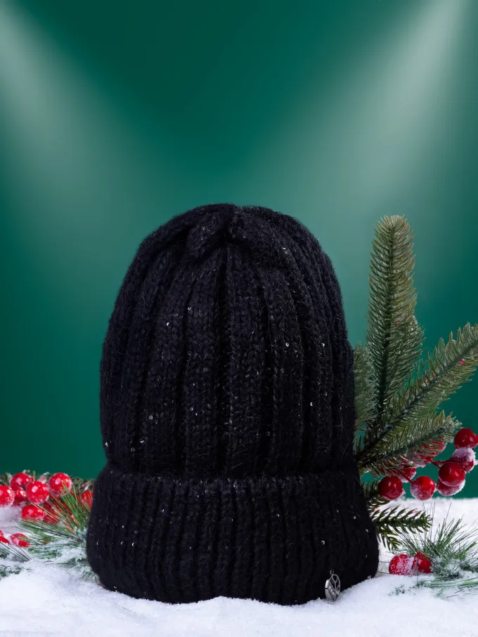 Шапка женская 12838/2 MARHATTER чёрный(56-58)