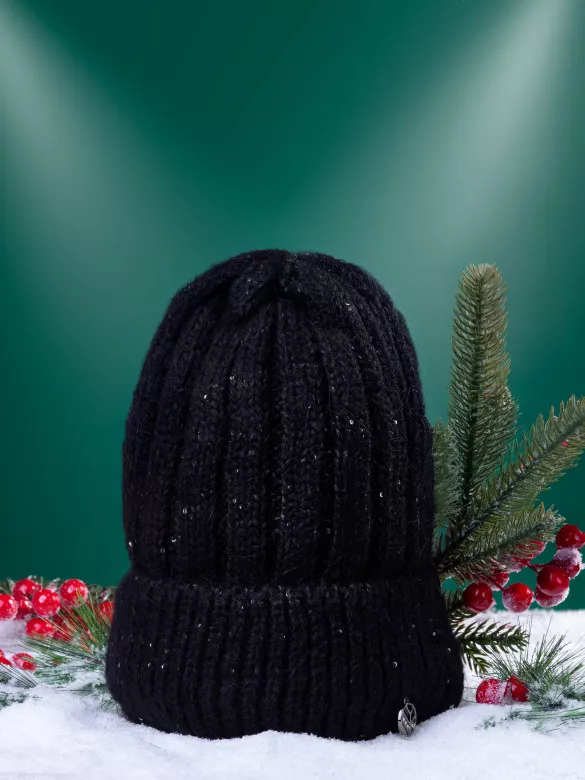 Шапка женская 12838/2 MARHATTER чёрный(56-58)
