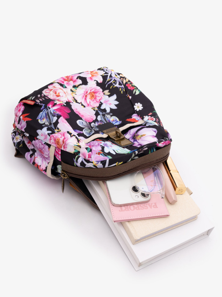 Рюкзак Anfuman Б 028 цветы черный Рюкзак Anfuman Б 028 цветы черный