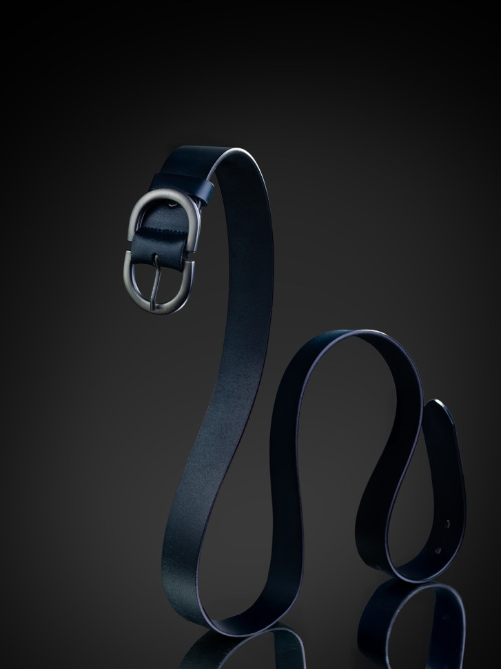 Ремень женский T.I.A. 40 полусфера тёмно-синий Ремень женский T.I.A. 40 полусфера тёмно-синий