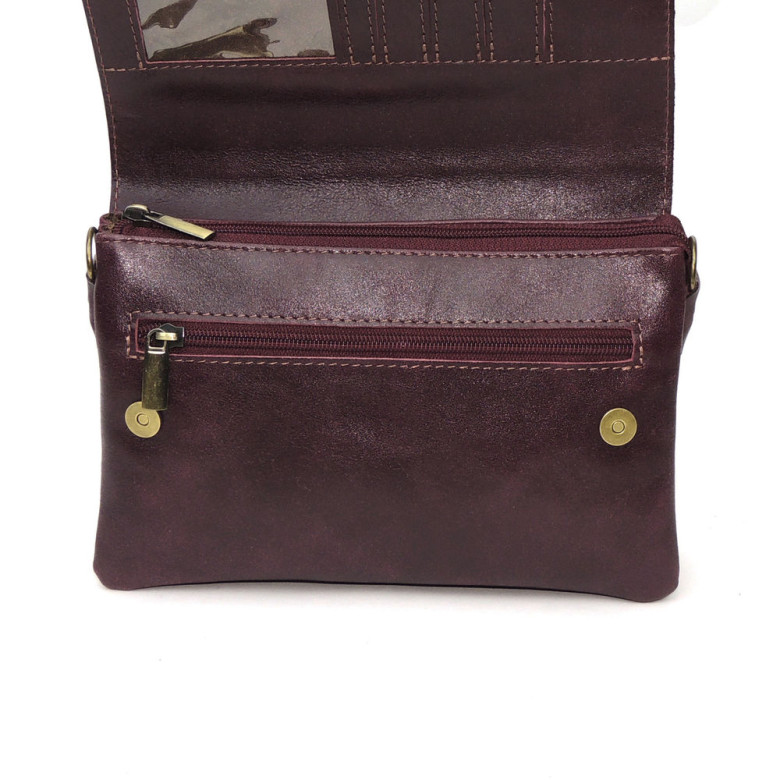 Женская кожаная сумка Natalia Kalinovskaya С74т «Дария» бордо