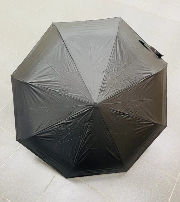 Зонт женский Arman Umbrella 555, полный автомат, чёрно-чёрный, двухсторонний 