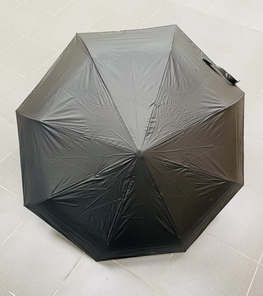 Зонт женский Arman Umbrella 555, полный автомат, чёрно-чёрный, двухсторонний 