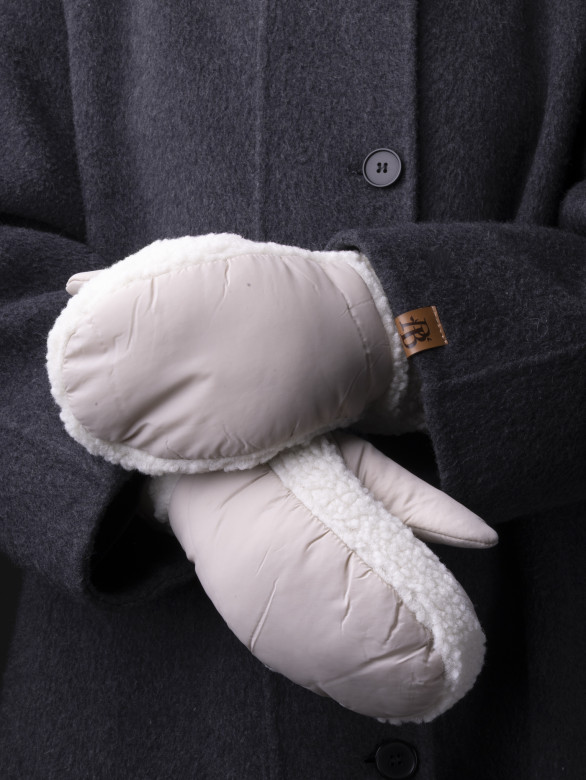 Варежки женские Юйлин бежевые