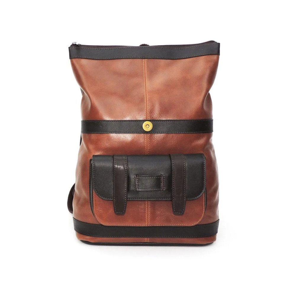 Сумка-рюкзак Natalia Kalinovskaya 54.602 Джойс рыжий/коричневый гладкая