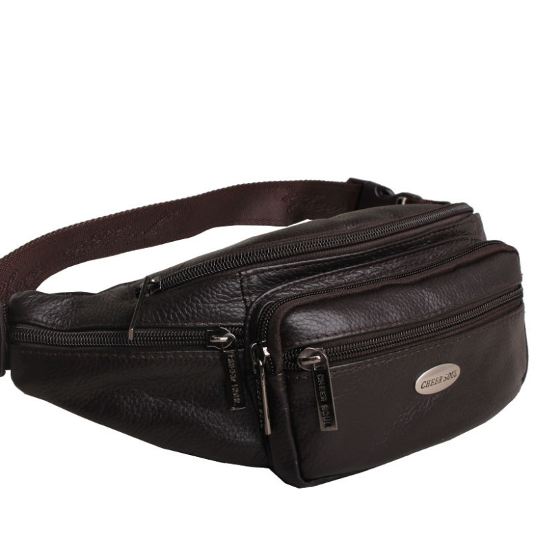 Сумка на пояс Cheer Soul 7211 коричневая