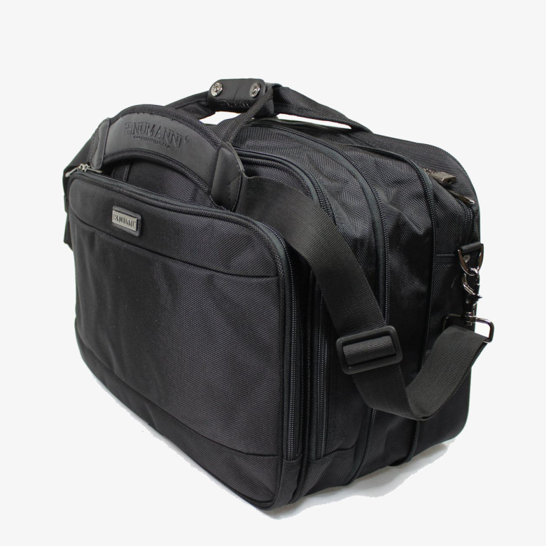Мужская сумка раздвижная из текстиля Numanni 882 чёрная Мужская сумка раздвижная из текстиля Numanni 882 чёрная