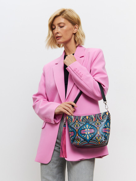 Сумка Curanni 2420 орнаменто черная