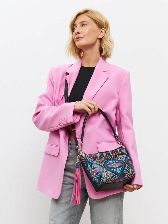 Сумка Curanni 2420 орнаменто черная