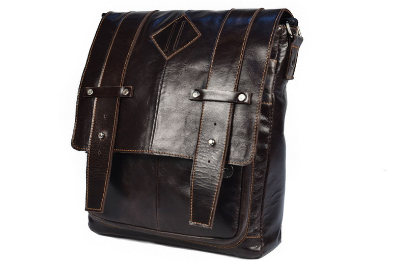 Сумка-планшет мужская XL Zolo, 24015 cognac