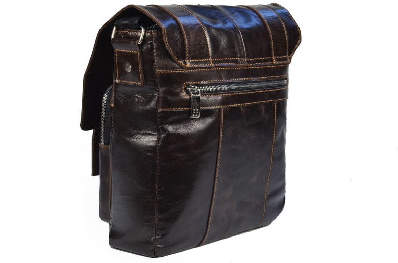 Сумка-планшет мужская XL Zolo, 24015 cognac