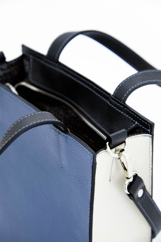 Сумка Protege Ц-554 джинс/бежевый/коричневый флотер Сумка Protege Ц-554 джинс/бежевый/коричневый флотер