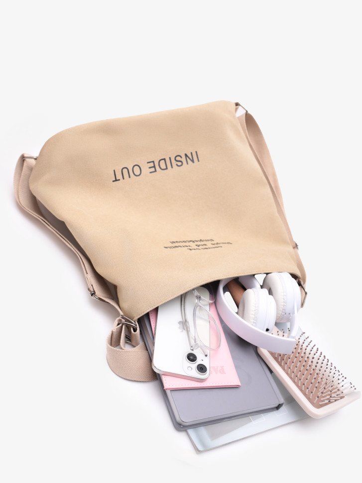 Сумка-рюкзак LanShaWan 761 бежевая Сумка-рюкзак LanShaWan 761 бежевая