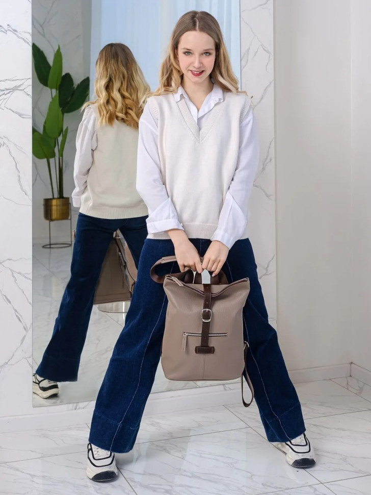 Сумка-рюкзак Natalia Kalinovskaya СР-34.151 «Луиза» капучино флотер Сумка-рюкзак Natalia Kalinovskaya СР-34.151 «Луиза» капучино флотер