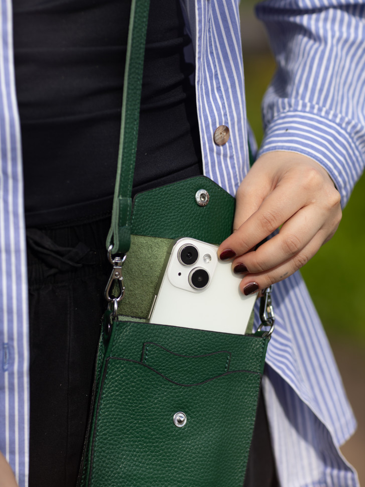 Сумка женская для телефона 5509 d.green Сумка женская для телефона 5509 d.green