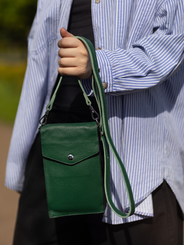 Сумка женская для телефона 5509 d.green Сумка женская для телефона 5509 d.green