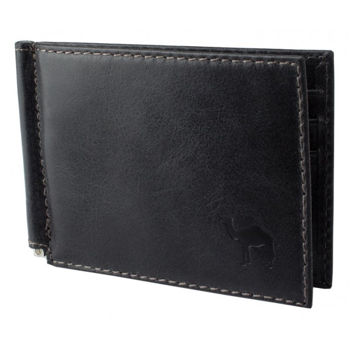 Зажим для денег Dimanche Camel 889/K чёрный, без отделения для мелочи Зажим для денег Dimanche Camel 889/K чёрный, без отделения для мелочи