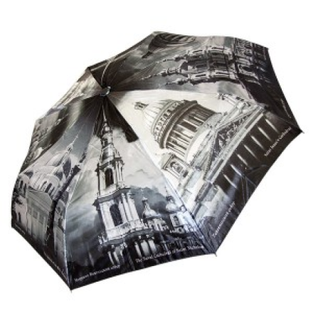 Зонт Петербургские Зонтики 222 "Храмы" чёрно-белый, полный автомат Зонт Петербургские Зонтики 222 "Храмы" чёрно-белый, полный автомат