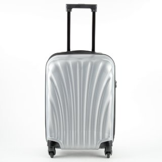 Чемодан пластиковый Fashion 004 серый 24" 4 колеса