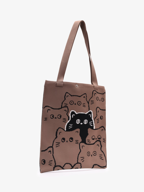 Сумка-шопер Baggins Cat коричневая