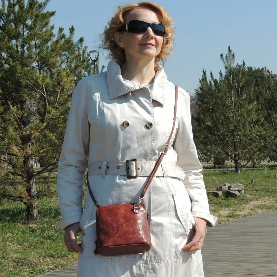 Сумка женская Natalia Kalinovskaya С83т.601 «Леверн» растение рыжая Сумка женская Natalia Kalinovskaya С83т.601 «Леверн» растение рыжая