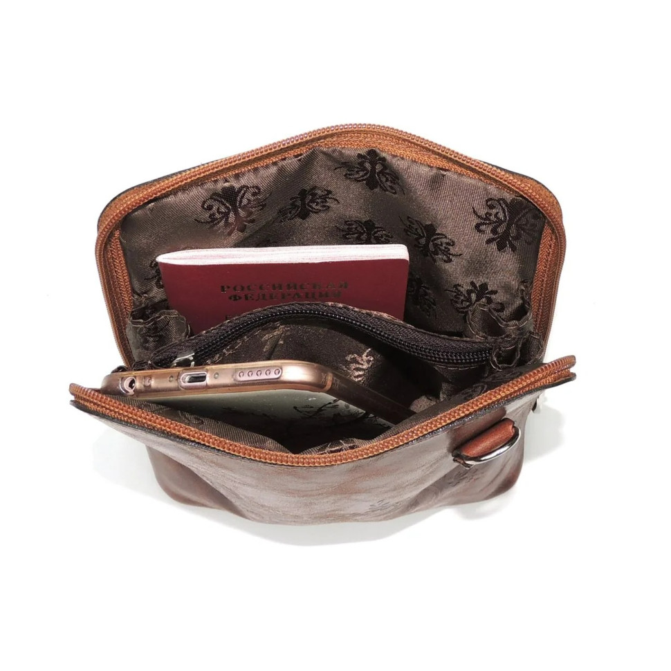 Сумка женская Natalia Kalinovskaya С83т.601 «Леверн» растение рыжая Сумка женская Natalia Kalinovskaya С83т.601 «Леверн» растение рыжая