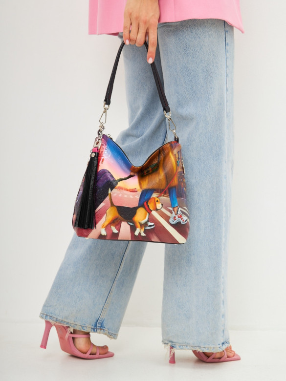 Сумка Curanni 2433 сан сет чёрная Сумка Curanni 2433 сан сет чёрная