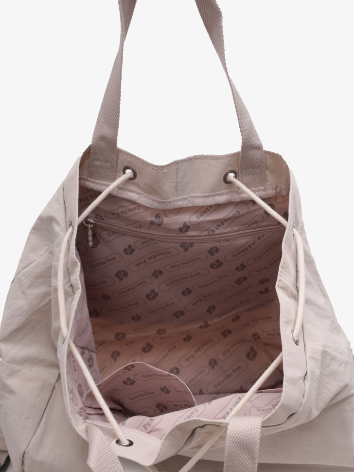 Рюкзак-мешок Colorful Fox Б 823 бежевый Рюкзак-мешок Colorful Fox Б 823 бежевый