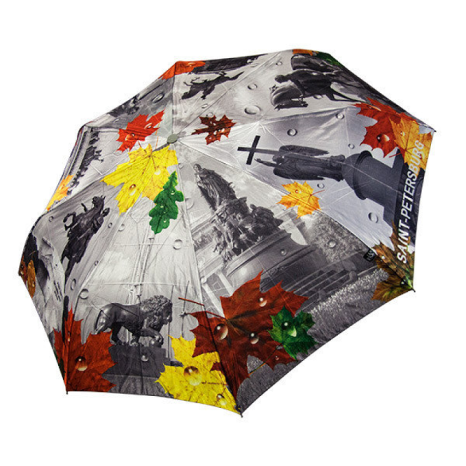Зонт Петербургские Зонтики 213 "Листья" полный автомат Зонт Петербургские Зонтики 213 "Листья" полный автомат