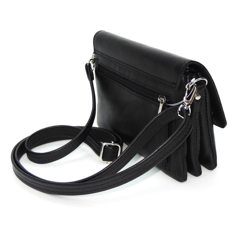 Черная женская кожаная сумка Natalia Kalinovskaya «Мальта» Растение