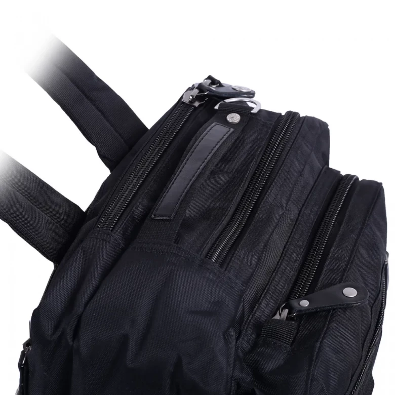 Сумка-рюкзак трансформер из текстиля Numanni 356 чёрная Сумка-рюкзак трансформер из текстиля Numanni 356 чёрная