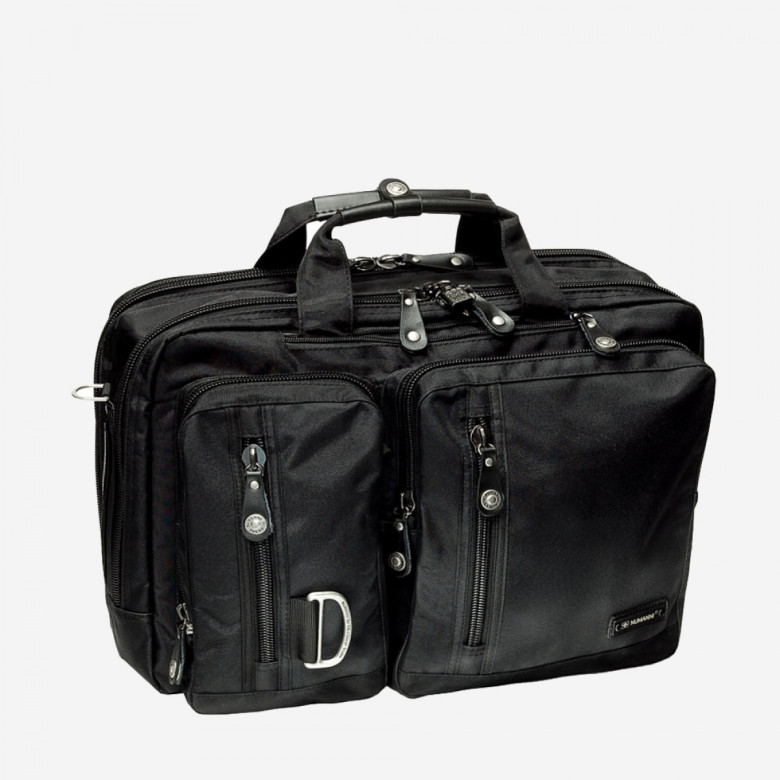 Сумка-рюкзак трансформер из текстиля Numanni 356 чёрная Сумка-рюкзак трансформер из текстиля Numanni 356 чёрная