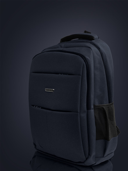 Рюкзак с ортопедической спинкой 2268 чёрный, с нагрудным ремнём 