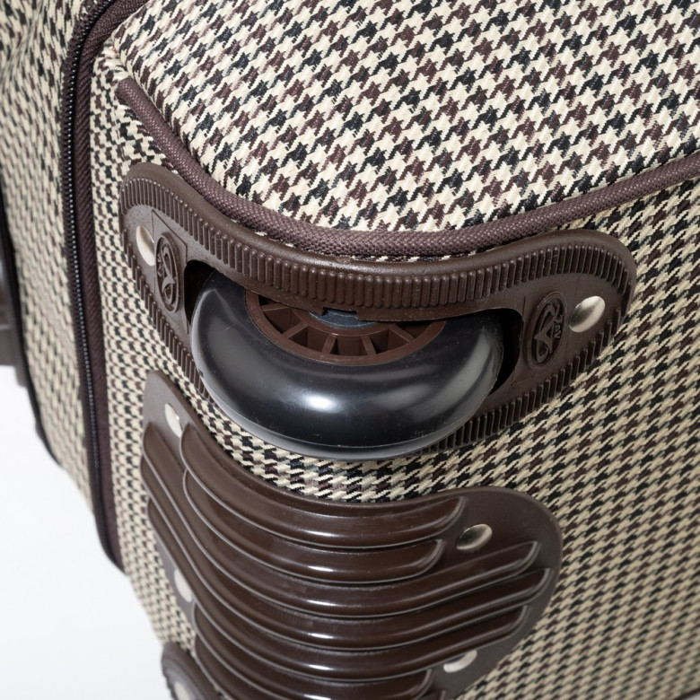 Дорожная сумка-саквояж TsV 514.2 гусиная лапка с колёсами