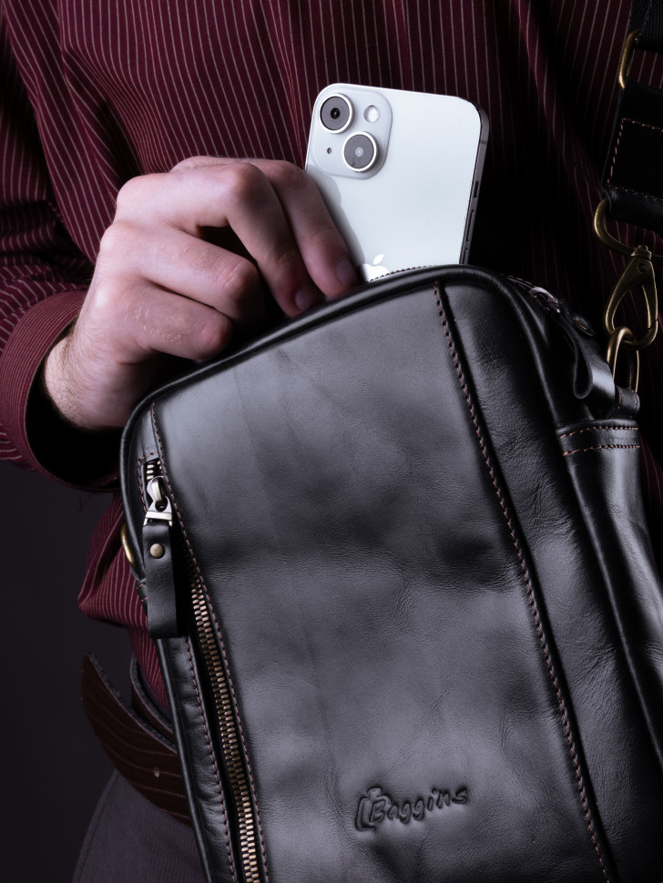 Сумка мужская Baggins 0109 черная пулап Сумка мужская Baggins 0109 черная пулап