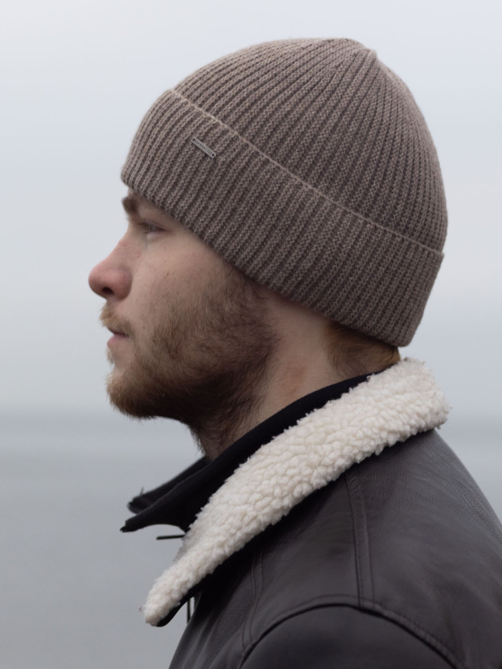 Шапка мужская 11658 MARHATTER серо-бежевая