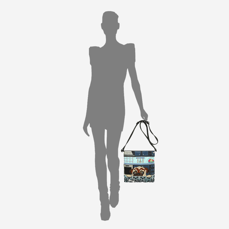 Сумка женская Protege, ДС-144-117 Мопс чёрная