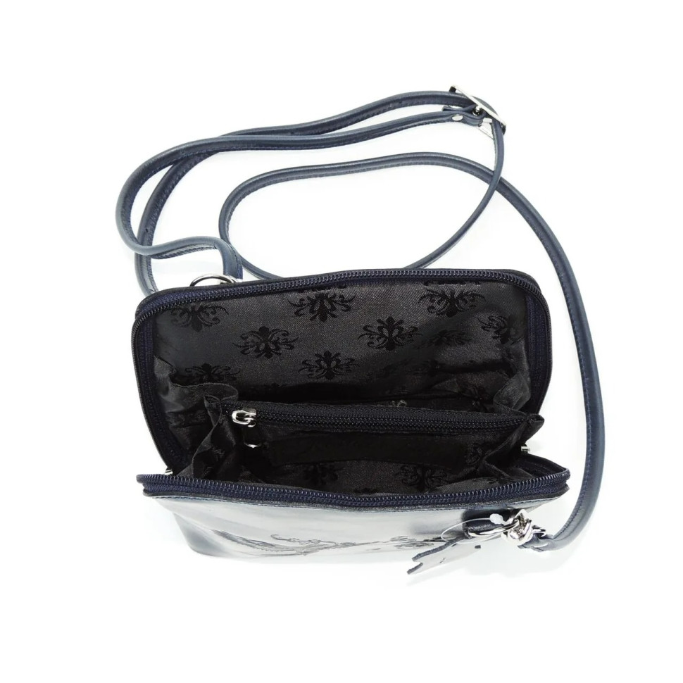 Сумка женская Natalia Kalinovskaya С 83т.661 «Уна» растение синяя Сумка женская Natalia Kalinovskaya С 83т.661 «Уна» растение синяя