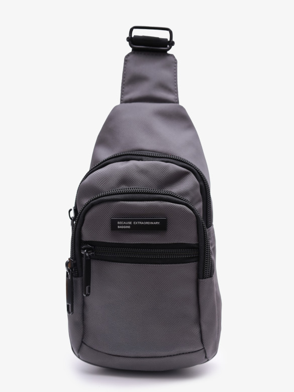 Рюкзак на одно плечо Baggins 6924 серый